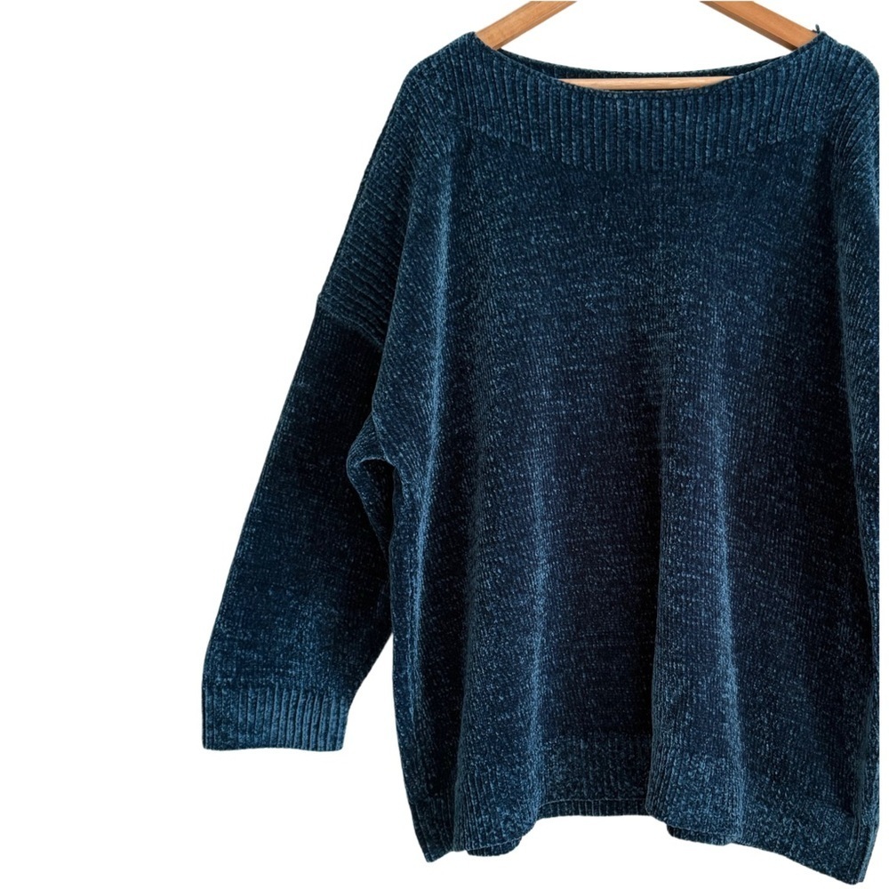 PURE JILL Chunky Supersoft Cozy Comfy Chenille Long Sleeve Pullover Sweater 3X - Picture 3 of 9
